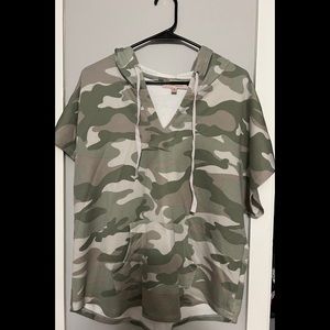 Camouflage Hooded Philosophy Blouse